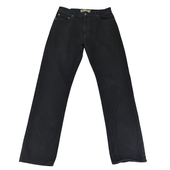 Levi's 505 Regular Straight Leg Pants Black Wash Jeans Men's W36 L36 Rigid Denim - Picture 1 of 9